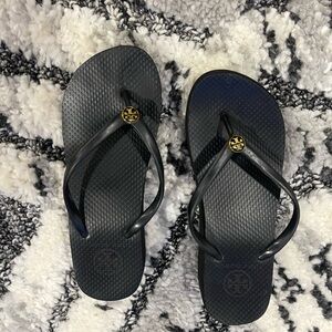 Tory Burch Black Flip Flop Sandals
